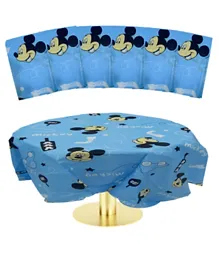 مجموعة مكونة من 6 طاولات للحفلات بتصميم سبايدرمان للاستخدام مرة واحدة من ديزني - لون أزرق