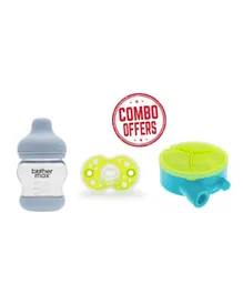 Brother Max PP Anti-Colic Feeding Bottle, Slimline Milk Powder Dispenser and Silicone Soother