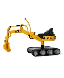 Rolly Toys Ride-on Caterpillar Excavator 360-Degree Digger XL - for 3 Years+, Tracked Wheels, Yellow