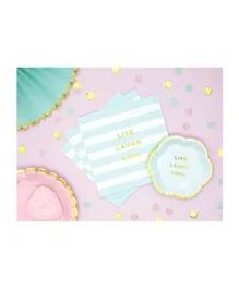 PartyDeco Yummy Napkins Live Laugh Love - Pack of 20