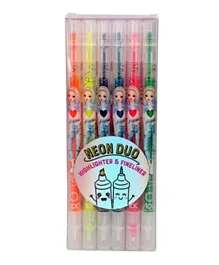 Top Model Double Highlighter & Fineliner - Pack of 6