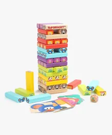 Top Bright Wooden Kids Toys Animal Stacking Game Multicolor - 76 Pieces