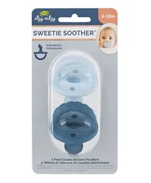 Itzy Ritzy Sweetie Soothe Orthodontic Silicone Pacifiers Blue - 2 Pieces