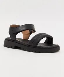 CCC DeeZee Velcro Strap Sandals - Black