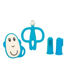 Matchstick Monkey Teething Starter Set - Blue