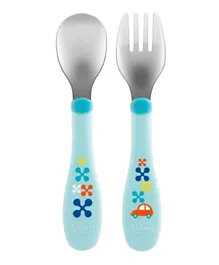 Chicco Metal Cutlery Set - Blue