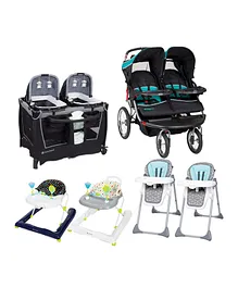 Babytrend Navigator Jogger, High Chair, 2 Walkers & Retreat Nursery Center