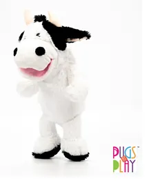 PUGS AT PLAY The Talking Hand Puppet Cow Plush Toy - 36 cm