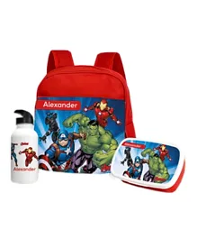 Essmak Marvel Avengers Personalized Backpack Set for Kid - Red