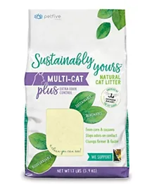 Petfive Sustainably Yours Natural Multi-Cat Litter - 13lbs.