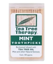 TEA TREE THERAPY Mint Toothpicks - Pack of 100