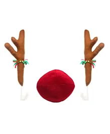 Christmas Magic Antlers & Nose Car Decoration - Red