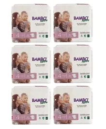 Bambo Nature Eco-Friendly Pack of 6 Diapers Size 4 - 180 Pieces