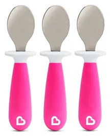 Munchkin Raise Toddler Spoons Pack of 3 - Pink