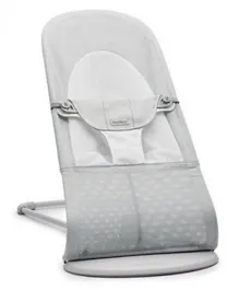 Babybjorn Bouncer Balance with Light Grey Frame  -Silver/White