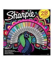 Sharpie Permanent Peacock Markers Pack of 28 - Assorted
