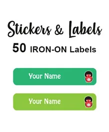 Ladybug Labels Personalised Name Iron On Labels Mark - Pack of 50