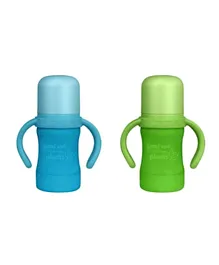 Green Sprouts Ware Sip & Straw Cup Green & Blue - 177mL