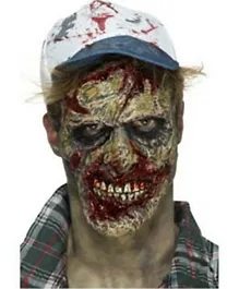 Smiffys Foam Latex Zombie Face Prosthetic - Multicolour