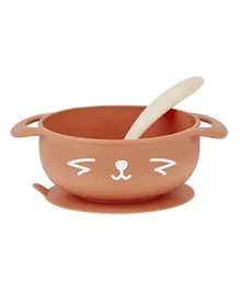 Babymoov 2-Piece Silicone Bowl & Spoon Weaning Set - Peach