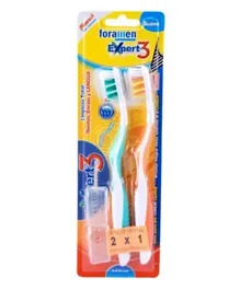 FORAMEN Expert Soft Adult Toothbrush with Covers - Pack of 4