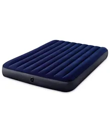 Intex Downy Airbed Queen - Royal Blue