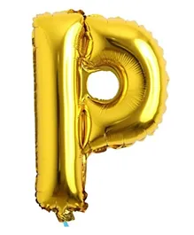 Italo Alphabet “P“ Balloons Gold Alphabet Balloons Foil - 81.28cm
