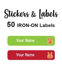 Ladybug Labels Personalised Name Iron On Labels Mike - Pack of 50