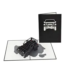 Generic Jeep Pop Up Card - Black