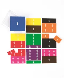 Edx Education Printed Fraction Squares Multicolour - 51 Tiles