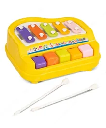 Baybee 2 in 1 Piano Toy Xylophone with 5 Knots & Keys