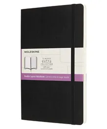 MOLESKINE Notebook Ruled Plain Large Soft Cover  - Black