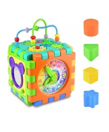 Goodway Build-N-Play Educational Activity Cube, Musical Learning Toy for Toddlers, Multi-Activity Center with Piano & Gears, Fine Motor Skill Development, Ages 10M+