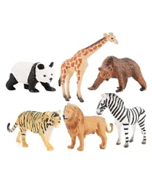 Toon Toyz Mini Wild Animals Multicolor- Pack of 6