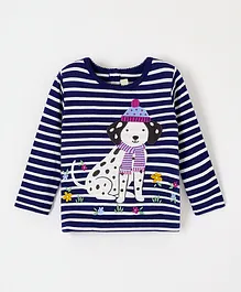 JoJo Maman Bebe Dalmatian T-Shirt - Navy