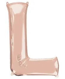 Anagram Letter L Rose Gold Foil Balloon - 40 Inches