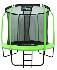Jumpoline 6ft Rust proof frame with ladder Trampoline - Black and Green
