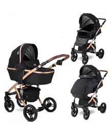 Lorelli Premium Baby Stroller Rimini Premium - Black Stars