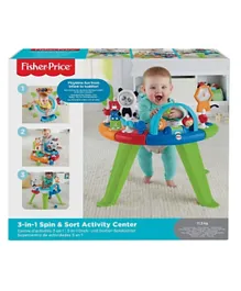 Fisher Price 3-in-1 Spin & Sort Activity Center - Multicoloured