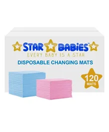 Star Babies Disposable Changing Mats - 120 Pc
