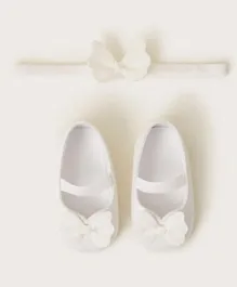 Monsoon Children Coco Butterfly Booties and Bando - Ivory