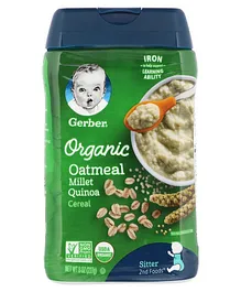 Gerber 2nd Food Cereal Oatmeal Millet Quinoa - 227g