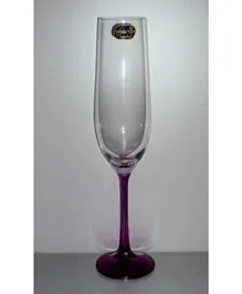 Bohemia Purple Flute Glass, Set of 6 - 190 ml