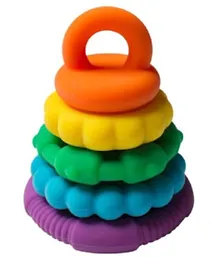 Jellystone Designs Rainbow Stacker and Teether Toy - Multicolour