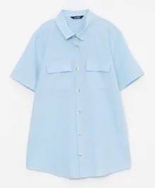 قميص طويل أساسي من إل سي وايكيكي - أزرق فاتح