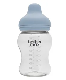 Brother Max Extra Wide Neck Glass Feeding Bottle Blue - 240ml
