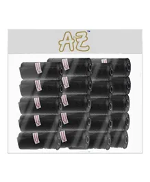 A to Z Disposable Non Scented Bag Stress Resistant, Puncture Resistant, Neutralizes The Unpleasant Odours, 32 x 22 cm, 0 Months+, Black - 20 Rolls
