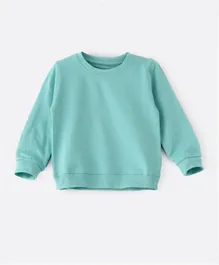 Jelliene Basic Round Neck Sweatshirt - Blue