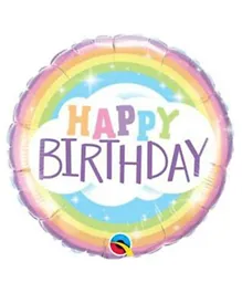 Qualatex Birthday Rainbow Foil Balloon - 18 Inches