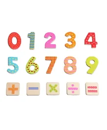 Lelin Wooden Magnetic Number Multicolour - 60 Pieces